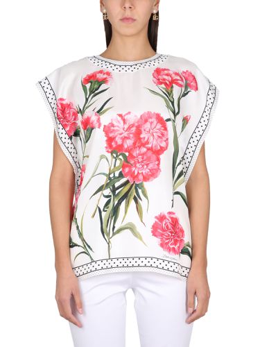 Carnation Print Blouse - Dolce & Gabbana - Modalova