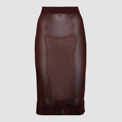 Red Viscose Midi Skirt - Saint Laurent - Modalova