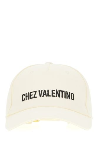 Ivory Cotton Baseball Cap - Valentino Garavani - Modalova