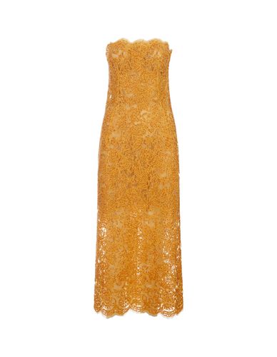 Lace Longuette Dress With Micro Crystals - Ermanno Scervino - Modalova