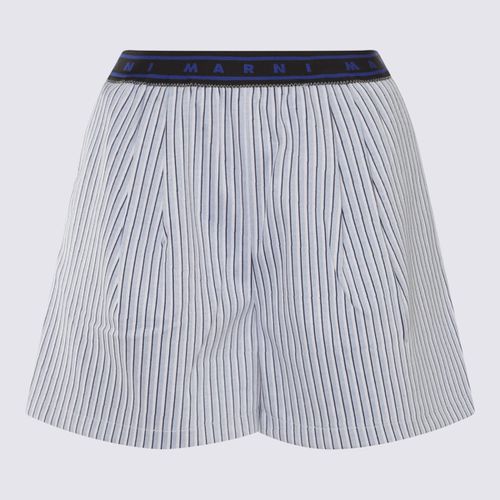 Marni Blue And White Cotton Short - Marni - Modalova