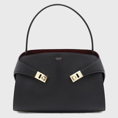 Leather Top Handle Bag - Ferragamo - Modalova