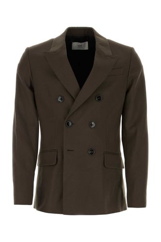 Chocolate Wool Blazer - Ami Alexandre Mattiussi - Modalova