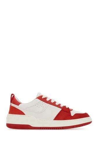 Two-tone Leather And Suede Sneakers - Ferragamo - Modalova