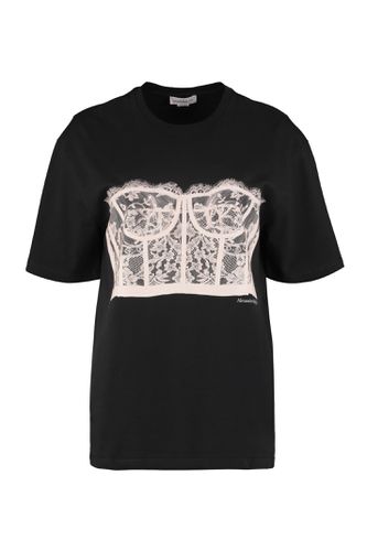 Printed Short Sleeve T-shirt - Alexander McQueen - Modalova