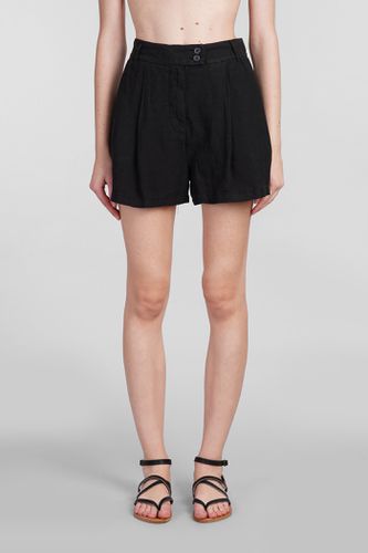 Lino Shorts In Black Linen - 120% Lino - Modalova