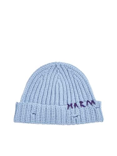 Marni Light Blue Wool Beanie - Marni - Modalova