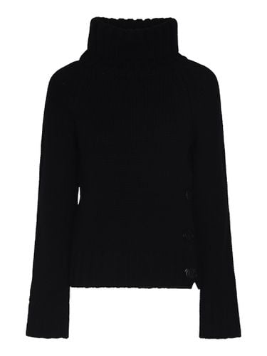 Button Embellished Roll Neck Knit Pullover - Aspesi - Modalova