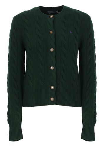 Pony Embroidered Cable-knit Cardigan - Polo Ralph Lauren - Modalova