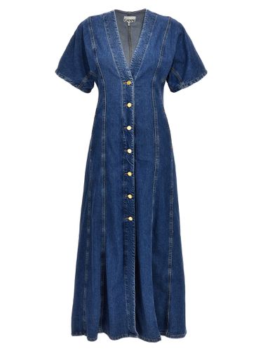 Ganni Maxi Denim Dress - Ganni - Modalova