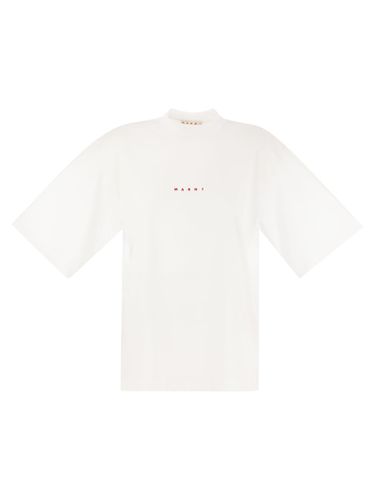 Marni Cotton T-shirt With Logo - Marni - Modalova