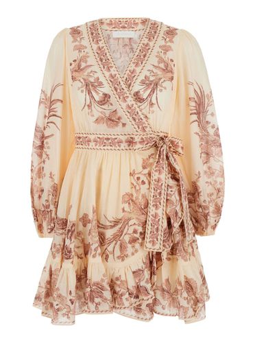 Waverly Wrap Mini Skirt With Floreal Print In Cotton Woman - Zimmermann - Modalova