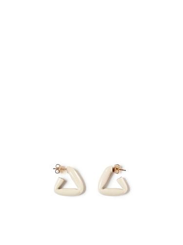 Fold Earrings In Enamelled Silver - Bottega Veneta - Modalova