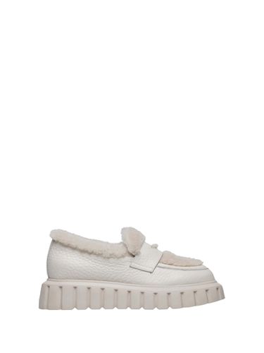 Leather And Teddy Moccasin - Voile Blanche - Modalova