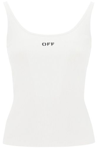 Off- Tank Top With Off Embroidery - Off-White - Modalova