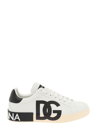 Portofino And Black Leather Sneakers Man - Dolce & Gabbana - Modalova