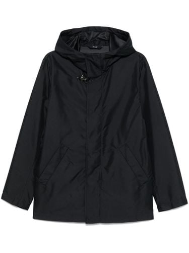 Short Parka In Dark Technical Poplin - Fay - Modalova