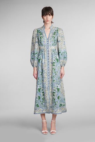 Zimmermann Dress In Green Linen - Zimmermann - Modalova