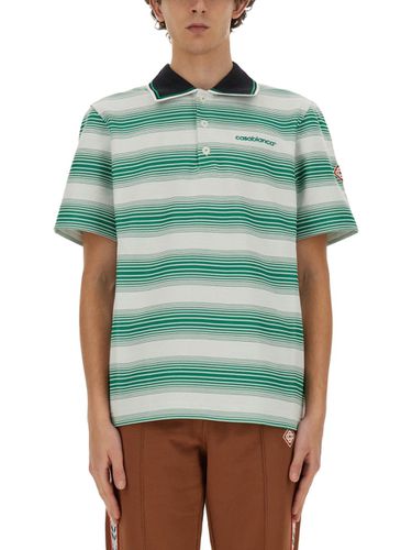 Cotton Interlock Polo Shirt - Casablanca - Modalova