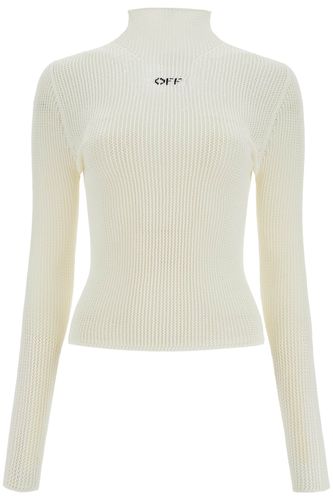 Off-White off Net High Neck Top - Off-White - Modalova