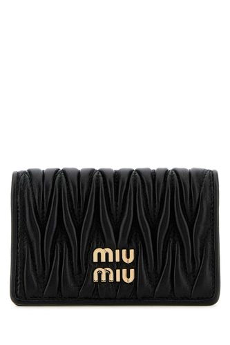 Miu Miu Black Leather Card Holder - Miu Miu - Modalova