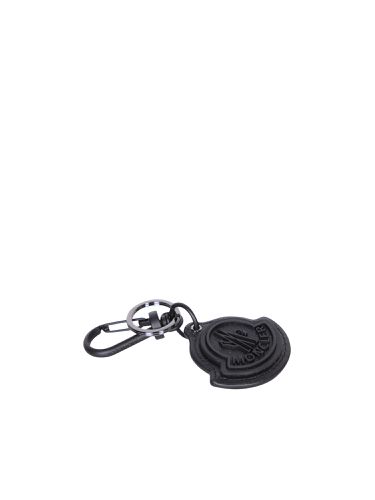 Moncler Key Ring Black Keychain - Moncler - Modalova