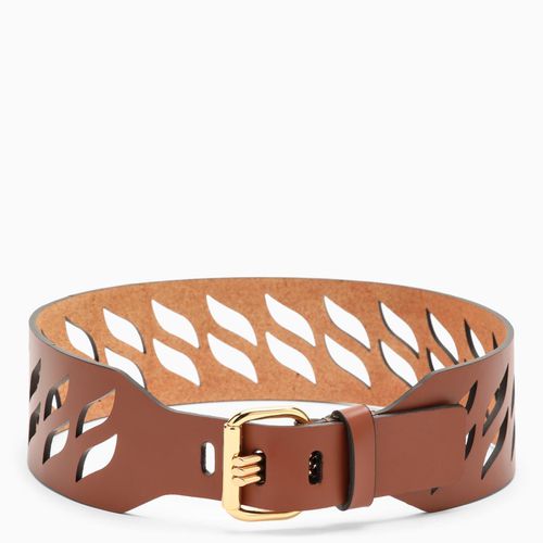 Etro Brown Perforated Leather Belt - Etro - Modalova