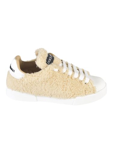 Fur Coated Logo Sneakers - Dolce & Gabbana - Modalova