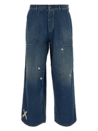 Distressed Straight Leg Jeans - Maison Margiela - Modalova