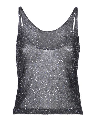 Sequin Embellished Sleeveless Tank Top - MSGM - Modalova