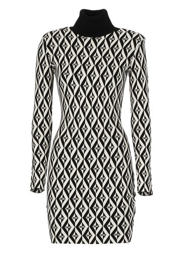 Rhombus-patterned Knit Minidress - Elisabetta Franchi - Modalova