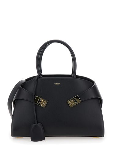 Hug Handbag With Logo And Gancini Buckle In Leather Woman - Ferragamo - Modalova