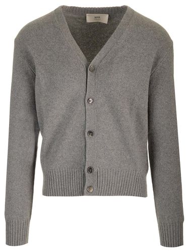 Wool And Cashmere Cardigan - Ami Alexandre Mattiussi - Modalova