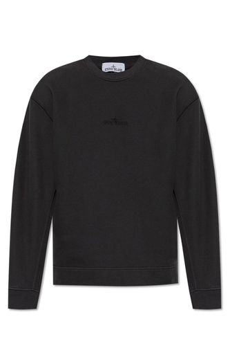 Logo Embroidered Crewneck Sweatshirt - Stone Island - Modalova