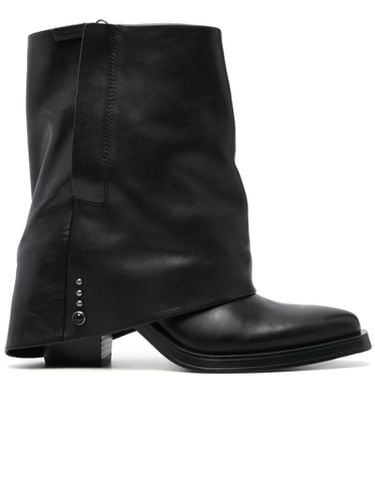 Ash Black Calf Leather Jeff Boots - Ash - Modalova