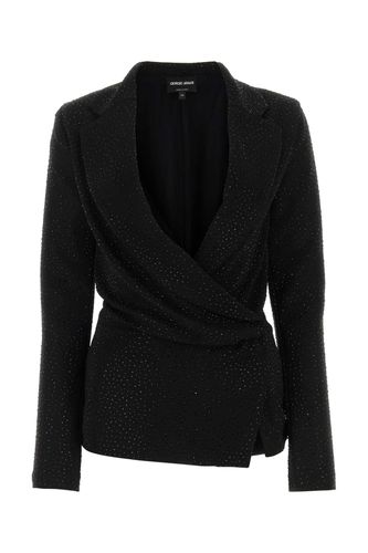 Embellished Crepe Blouse - Giorgio Armani - Modalova