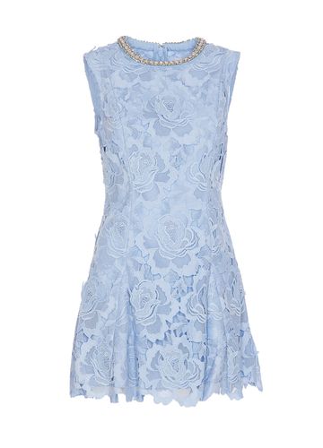 Flower Lace Mini Dress - self-portrait - Modalova