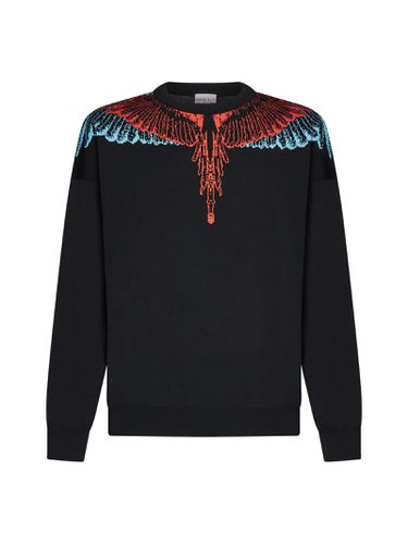 Icon Wings Knit Boxy Crewneck Sweatshirt - Marcelo Burlon - Modalova