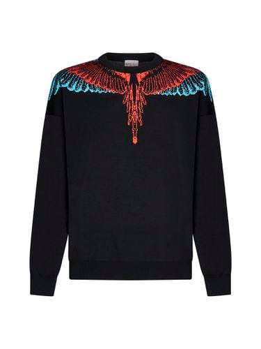 Icon Wings Knit Boxy Crewneck Sweatshirt - Marcelo Burlon - Modalova