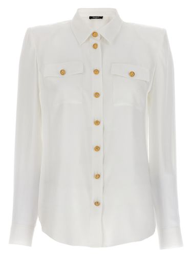 Pkts Crepe De Chine Buttoned Shirt - Balmain - Modalova