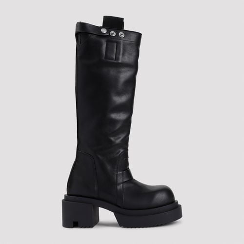 Knee Pull On Bogun High Heels Boots In Leather - Rick Owens - Modalova