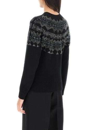 Osmio Wool And Cashmere Fair-isle Sweater With Crystals - Max Mara - Modalova