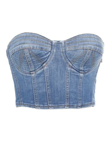 Elisabetta Franchi Denim Top - Elisabetta Franchi - Modalova