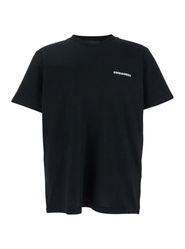 T-shirt With Lettering Logo Printed On The Chest In Cotton Man - Dsquared2 - Modalova