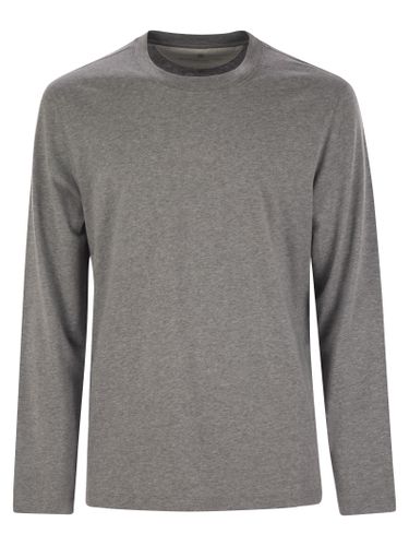 Crew-neck Cotton Jersey T-shirt With Long Sleeves - Brunello Cucinelli - Modalova