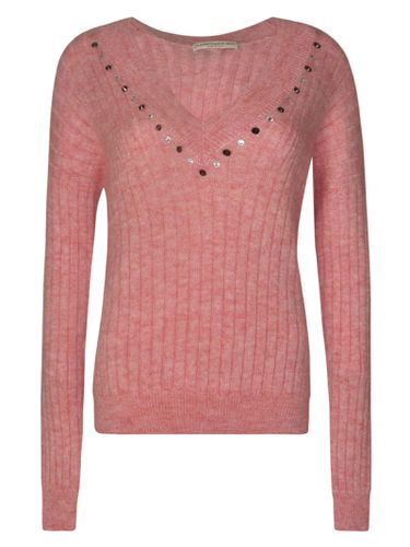 Mohair Knit V-neck Jumper - Alessandra Rich - Modalova