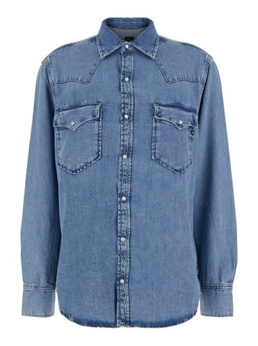 Shirt With Classic Collar In Denim Woman - AG Jeans - Modalova