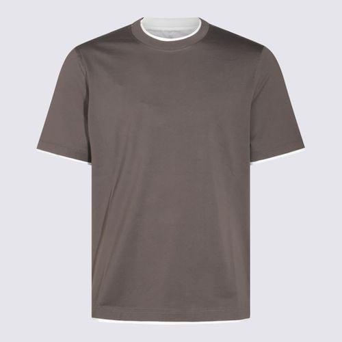 Cafe Cotton T-shirt - Brunello Cucinelli - Modalova