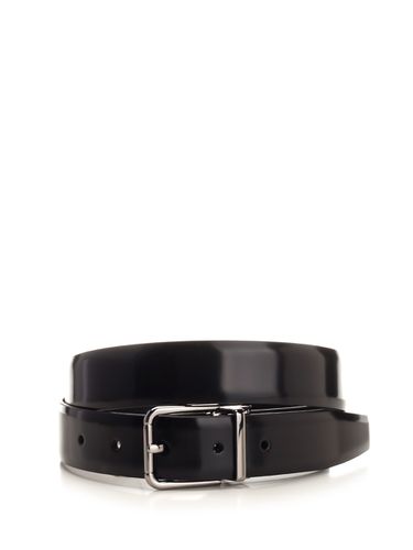 Dolce & Gabbana Glossy Black Belt - Dolce & Gabbana - Modalova