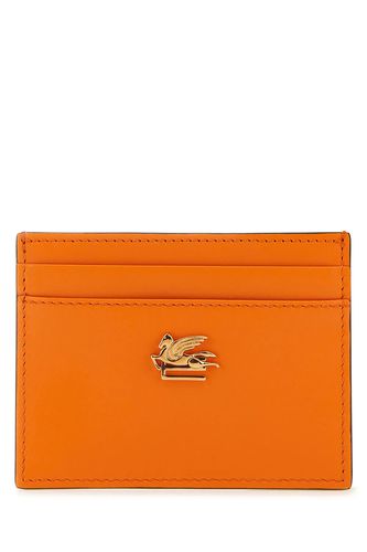 Etro Orange Leather Cardholder - Etro - Modalova